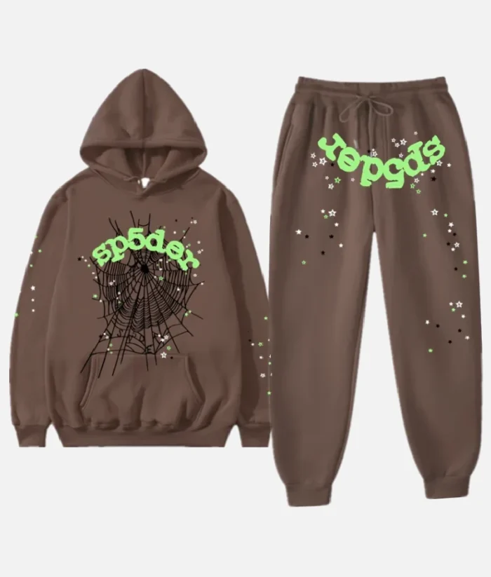 Brown Sp5der Tracksuit.webp