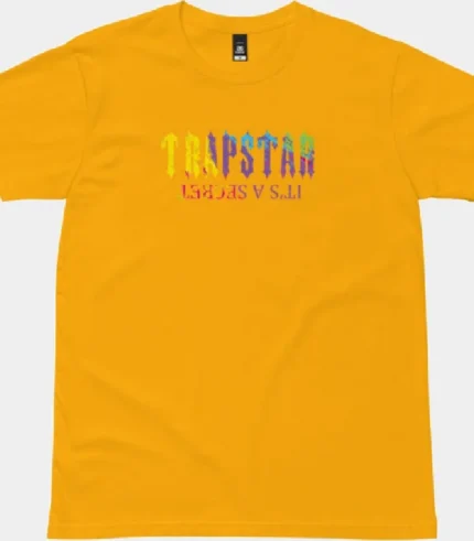 Camiseta Trapstar Its A Secret Paint Pattern Amarillo 1.webp