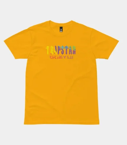 Camiseta Trapstar Its A Secret Paint Pattern Amarillo 2.webp
