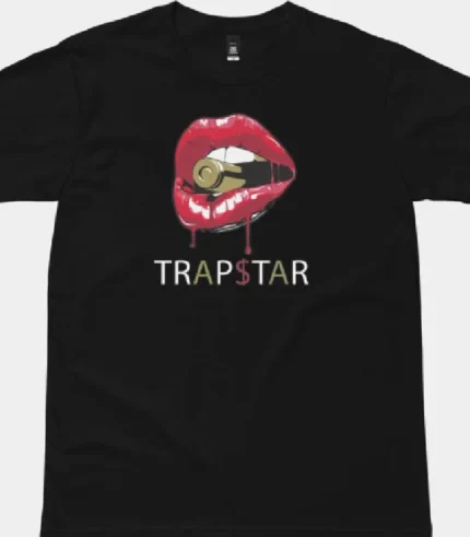 Camiseta Trapstar Labios Rojos Negro 1.webp