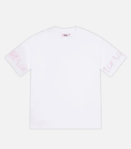 Camiseta Trapstar Script Blanco Rosa 2.webp