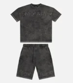 Conjunto Pantalon Corto Trapstar Script Gris 2.webp