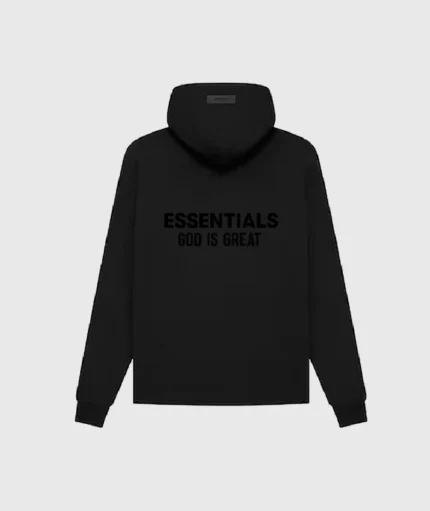 Essentials God Is Great Hoodie Black 2.webp