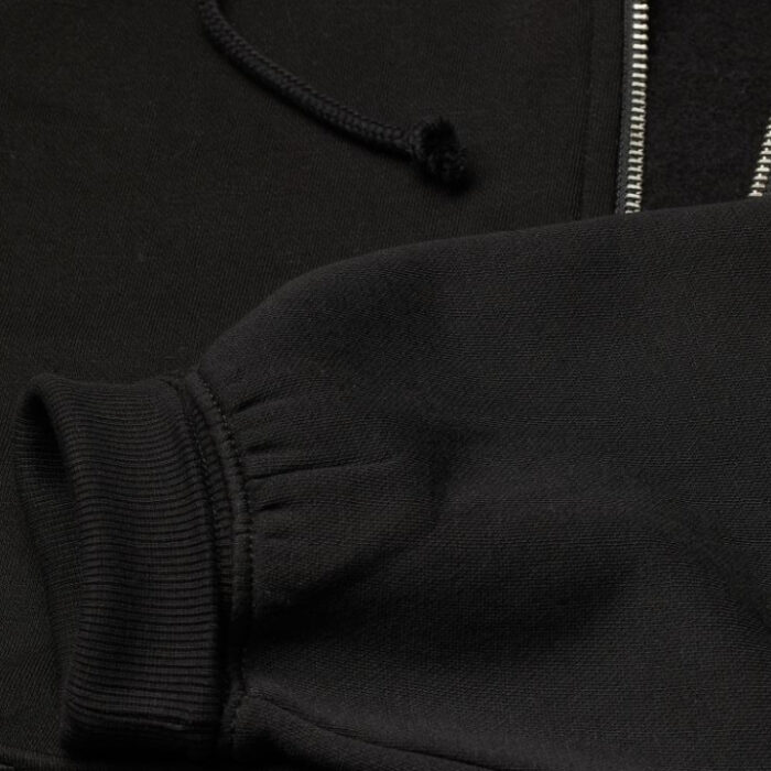 Essentials Oversized Zip Through Hoodie Black 1.jpg