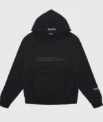 Fear of God Essentials Pullover Applique Logo Hoodie Black 1.webp