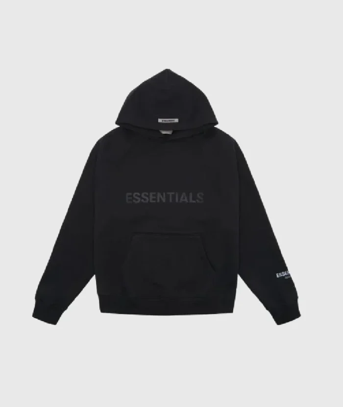 Fear of God Essentials Pullover Applique Logo Hoodie Black 2.webp