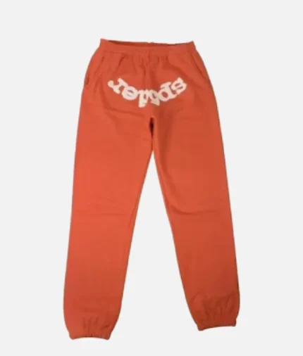 Orange Sp5der Sweatpants 1.webp