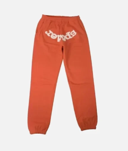 Orange Sp5der Sweatpants 2.webp