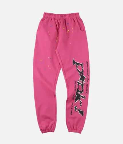 Pink Sp5der Sweatpants 2.webp