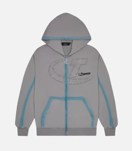 Sudadera Con Capucha Trapstar Hyperdrive Con Cremallera Gris 2.webp