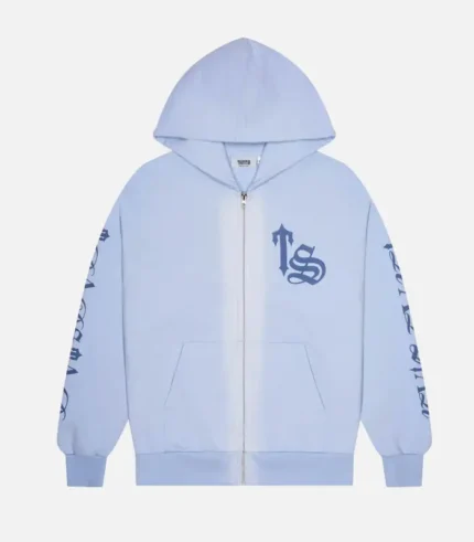 Sudadera Con Capucha Trapstar Script Spray Azul 2.webp